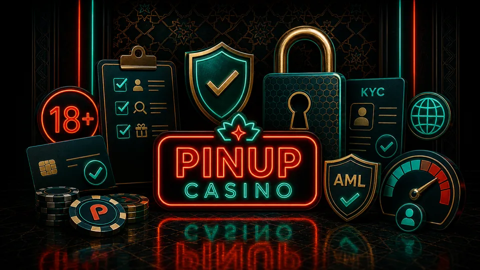PINUP CASINO təhlükəsizlik, KYC, AML, 18+ və limit simvolları